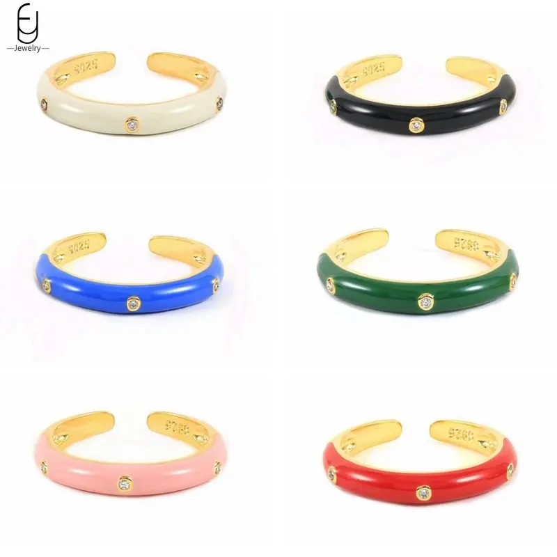 1PCS Gold Plated Colorful Enamel Adjustable Opening CZ Ring For Women Trendy Zircon Finger Ring Engagement Wedding Jewelry Gift
1PCS Gold Plated Colorful Enamel Adjustable Opening CZ Ring For Women Trendy Zircon Finger Ring Engagement Wedding Jewelry Gift