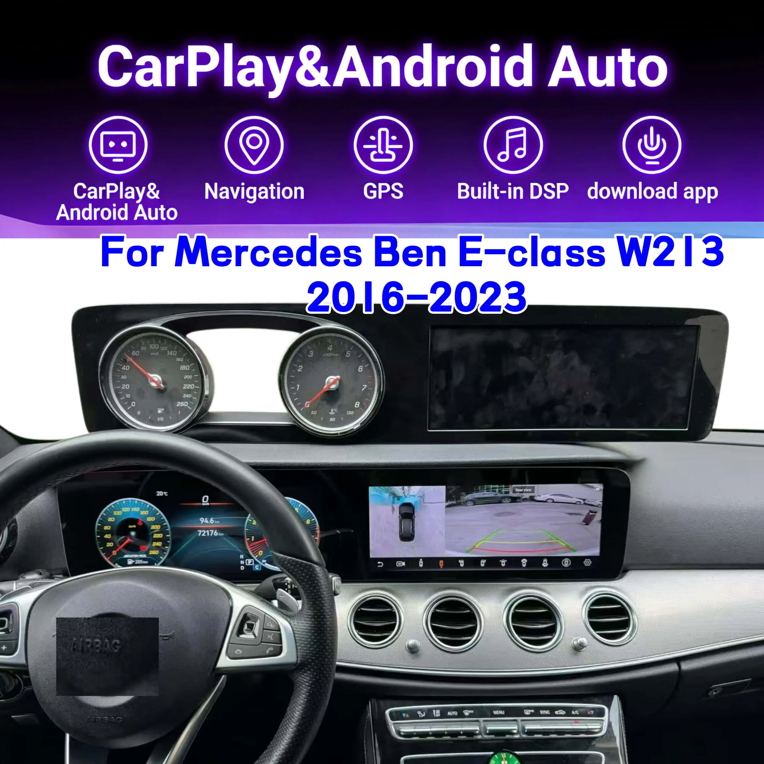 12.3” Dual Screen For Mercedes Benz E class W213 2016-2023 Car Radio Android screen Video Player GPS Navigation Media CarPlay
12.3” Dual Screen For Mercedes Benz E class W213 2016-2023 Car Radio Android screen Video Player GPS Navigation Media CarPlay