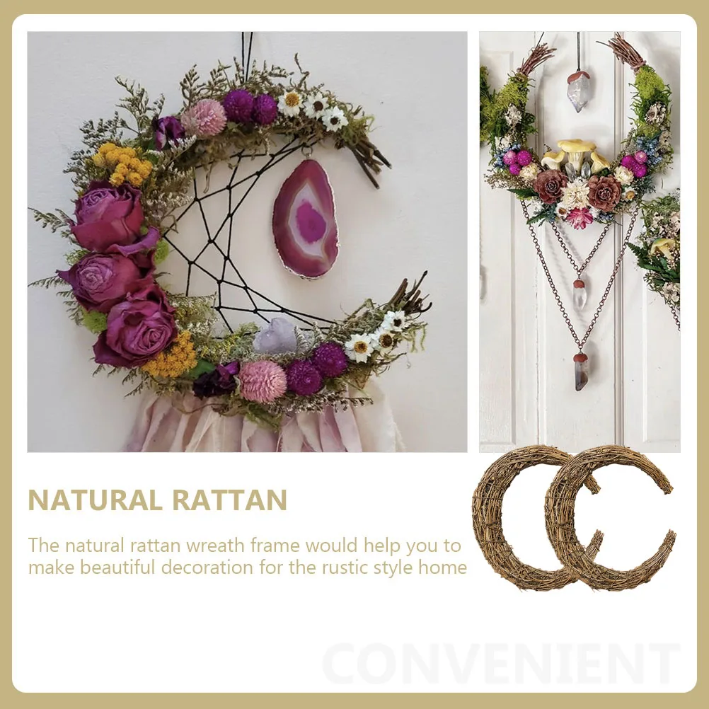 2pcs Moon Shaped Wall Decor 30cm Hand Woven Rattan Rings Diy Wreath Frame Christmas Home Garden Yard Porch Party Floral Ring
2pcs Moon Shaped Wall Decor 30cm Hand Woven Rattan Rings Diy Wreath Frame Christmas Home Garden Yard Porch Party Floral Ring