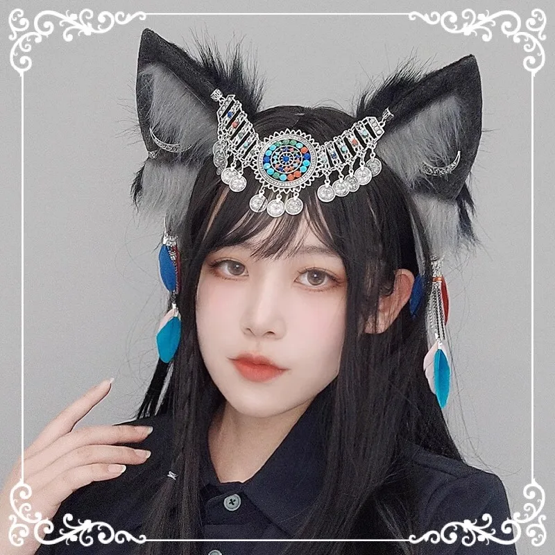 Tibetan Fox Ears Headband Anubis Ears Headdress JK Girl Halloween Party Costume Anime Hairpin Headwear Cosplay Props
Tibetan Fox Ears Headband Anubis Ears Headdress JK Girl Halloween Party Costume Anime Hairpin Headwear Cosplay Props
