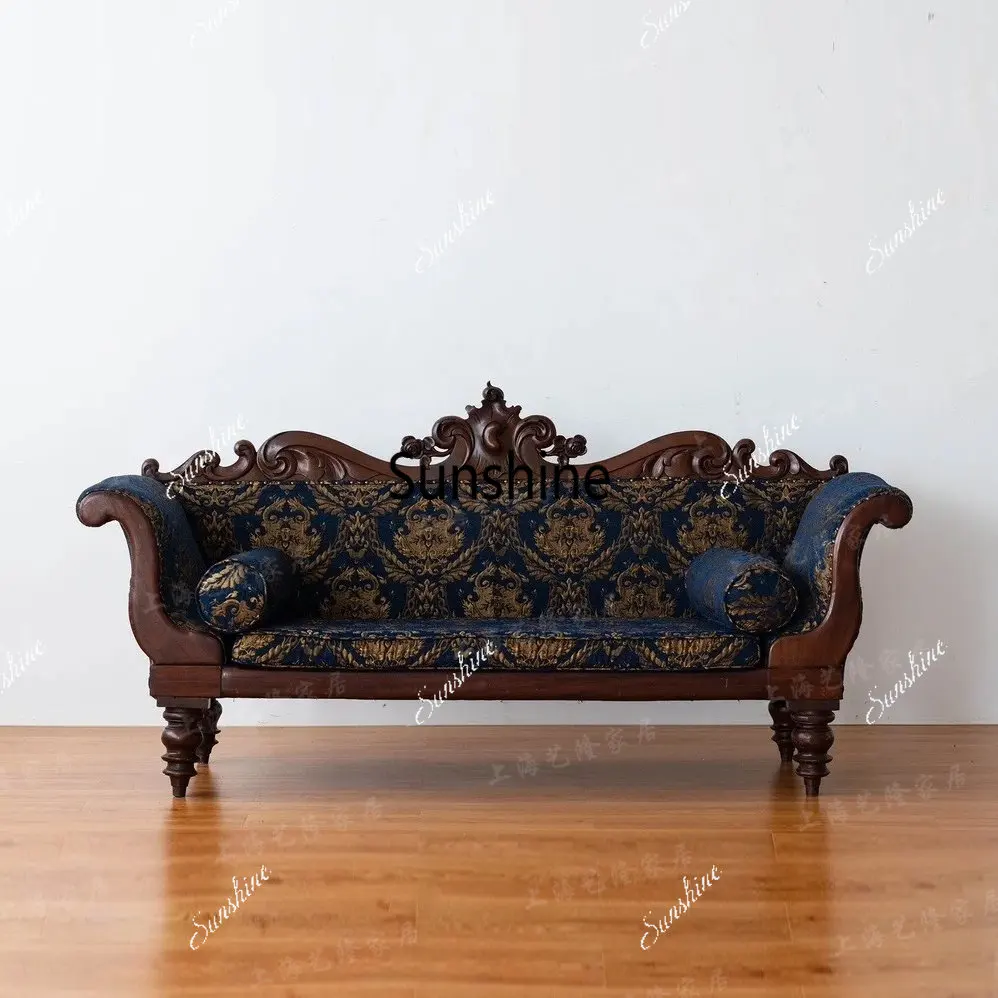 French solid wood carving flower backrest fabric multi-person sofa
French solid wood carving flower backrest fabric multi-person sofa