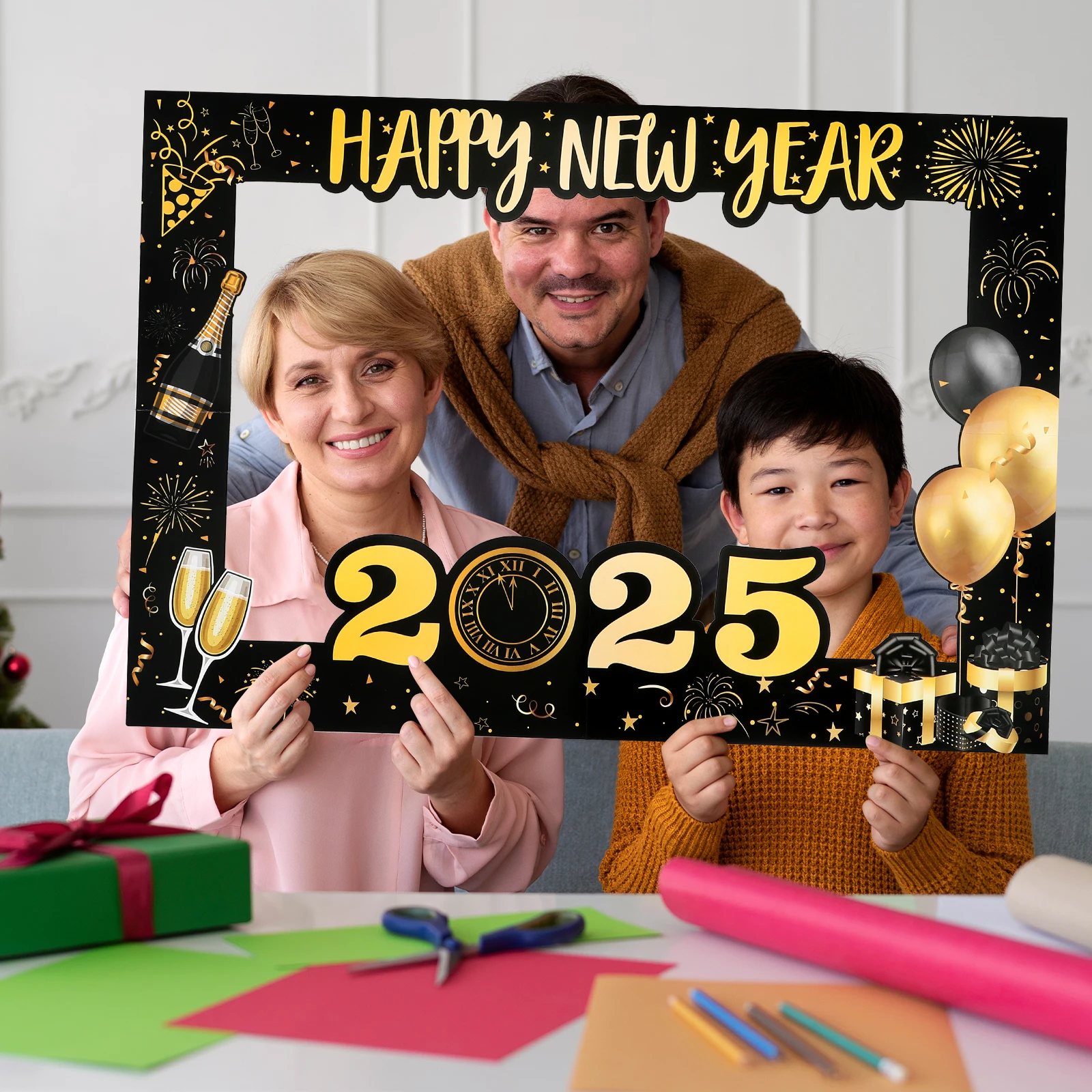 Black Gold Photo Frame New Year Birthday Decorations Party Supplies Selfie Prop Glitter Frame 2025 Photo Booth Props
Black Gold Photo Frame New Year Birthday Decorations Party Supplies Selfie Prop Glitter Frame 2025 Photo Booth Props
