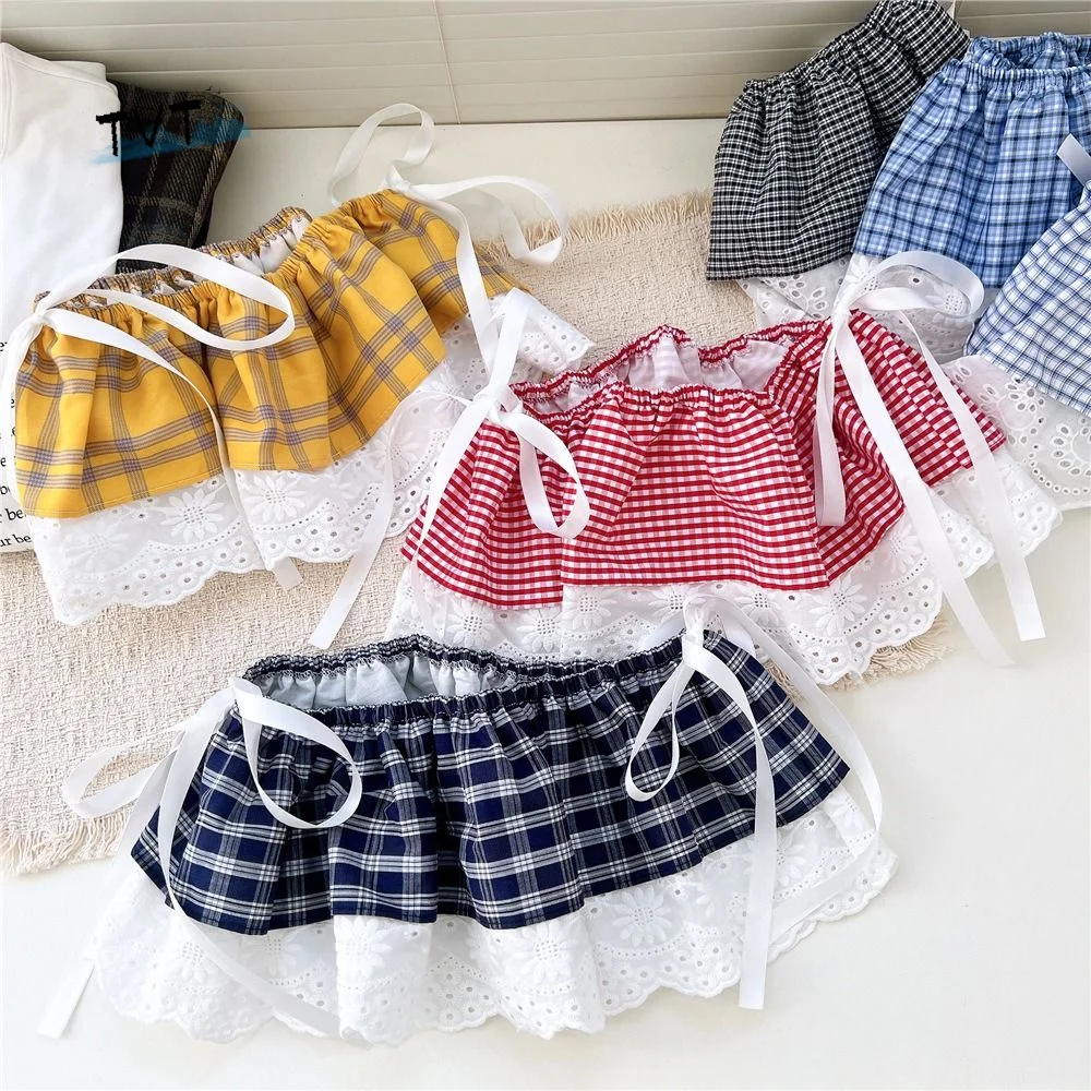 Sweet Balletcore Plaid Fart Curtain Lace Up White Ruffle Short Skirts Y2k Layered Lace Mini Skirts Streetwear
Sweet Balletcore Plaid Fart Curtain Lace Up White Ruffle Short Skirts Y2k Layered Lace Mini Skirts Streetwear