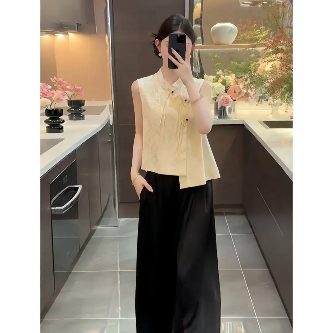 Fashion Women's Suit 2026 Spring and Summer New Vest Top Casual Wide Leg Pants Elegant Women's Two-piece Set
Fashion Women's Suit 2026 Spring and Summer New Vest Top Casual Wide Leg Pants Elegant Women's Two-piece Set