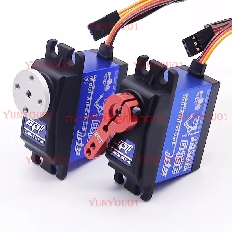 SPT5435LV 35kg full waterproof metal tooth digital steering gear climbing car flying robot arm 180270
SPT5435LV 35kg full waterproof metal tooth digital steering gear climbing car flying robot arm 180270
