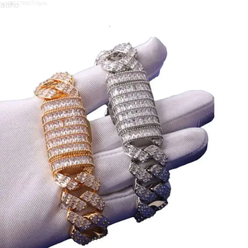 Popular Heavy Cuban Chain 4 Rows 20mm White Gold Silver Vvs Moissanite Diamond Hip Hop Cuban Link Chain Bracelet
Popular Heavy Cuban Chain 4 Rows 20mm White Gold Silver Vvs Moissanite Diamond Hip Hop Cuban Link Chain Bracelet