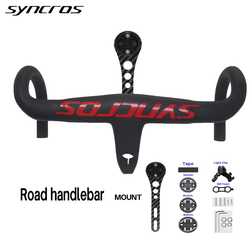 Syncros Carbon handlebar Racing Road Bike Handlebar carbon Stem Integrated Handlebar with stem 380/400/420/440mm 28.6mm frok
Syncros Carbon handlebar Racing Road Bike Handlebar carbon Stem Integrated Handlebar with stem 380/400/420/440mm 28.6mm frok