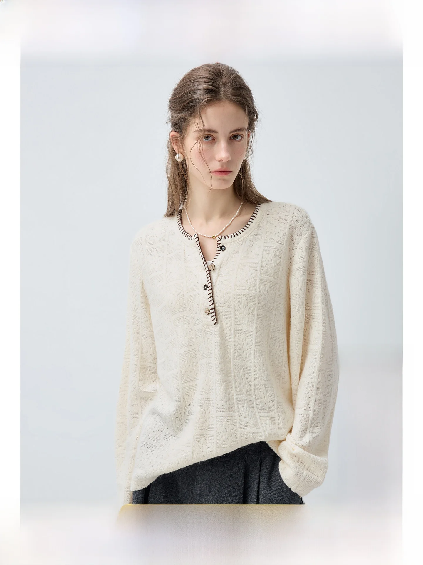 Lazy Casual Knitwear Shoulder Length Women's plus Size Spring New Style Comfortable Breathable Long Sleeve round Neck Top
Lazy Casual Knitwear Shoulder Length Women's plus Size Spring New Style Comfortable Breathable Long Sleeve round Neck Top