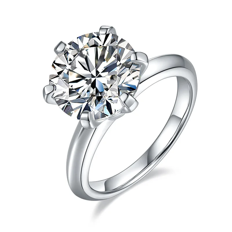 100% 925 Sterling Silver D Color VVS1 5Ct Moissanite Rings For Women Sparkling Bridal Wedding Party Fine Jewelry Gifts
100% 925 Sterling Silver D Color VVS1 5Ct Moissanite Rings For Women Sparkling Bridal Wedding Party Fine Jewelry Gifts