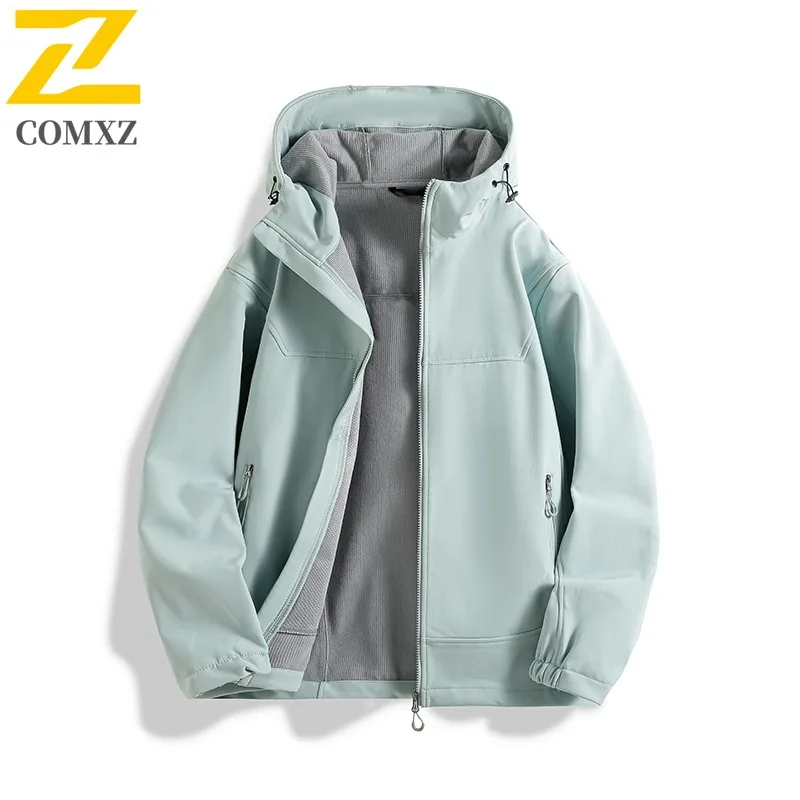 COMXZ Men Fleece Lined Single Layer 2025 New Softshell Composite Windbreaker Men Outdoor Waterproof Jacket Mountain Casual Coat
COMXZ Men Fleece Lined Single Layer 2025 New Softshell Composite Windbreaker Men Outdoor Waterproof Jacket Mountain Casual Coat