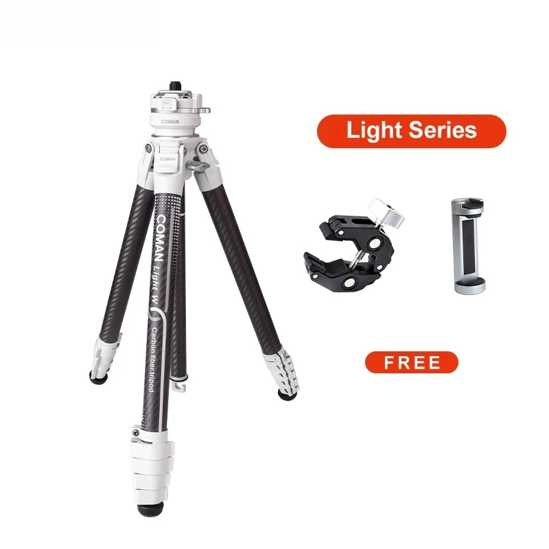 Coman Light W Carbon Fiber Tripod Extendable Tripod 360 Ball Head With 1/4 Screw Tripod For Smartphone SLR Camera
Coman Light W Carbon Fiber Tripod Extendable Tripod 360 Ball Head With 1/4 Screw Tripod For Smartphone SLR Camera