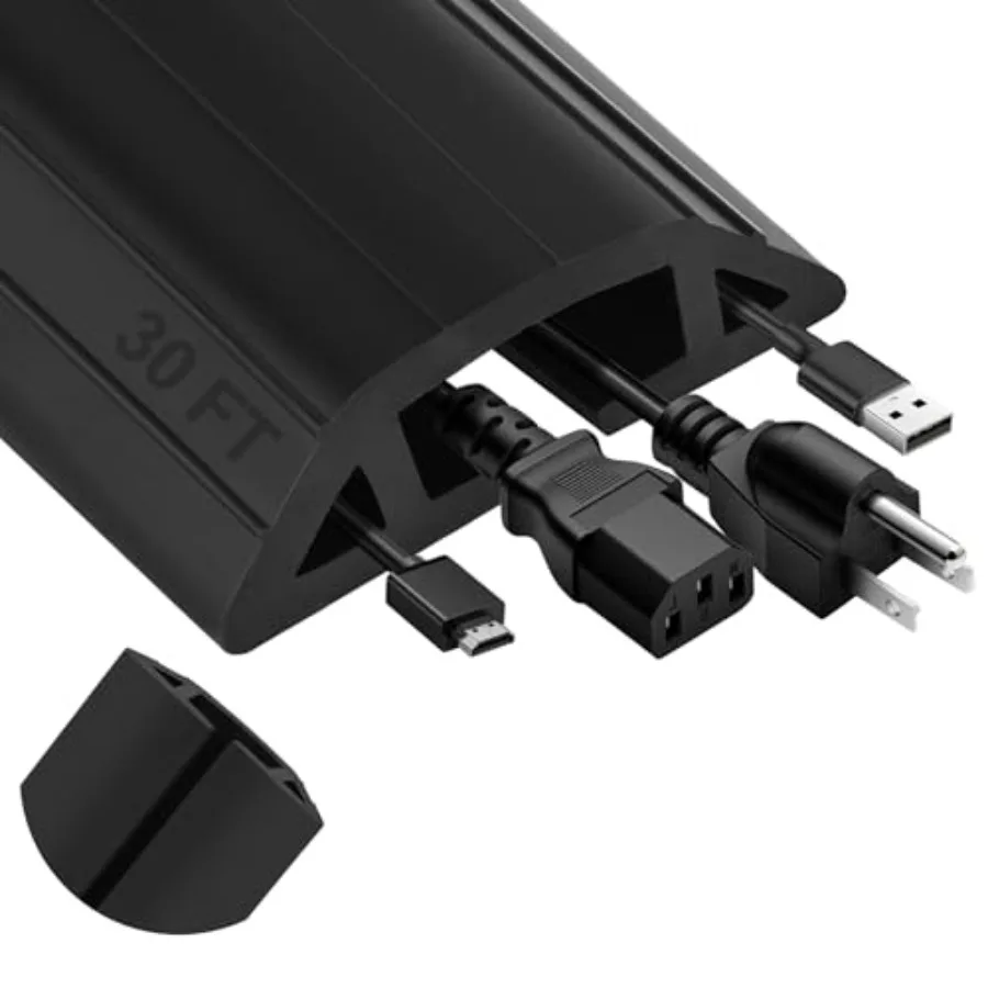 30Feet Floor Cord Cover Heavy Duty Cable Cover Protector with 3 Channels Extension PVC Floor Wire Cover Outdoor Cord Hider Mana
30Feet Floor Cord Cover Heavy Duty Cable Cover Protector with 3 Channels Extension PVC Floor Wire Cover Outdoor Cord Hider Mana