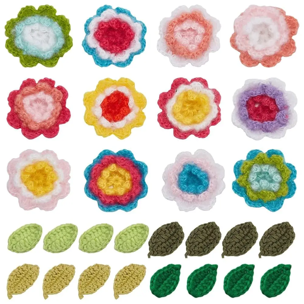 12Pcs Crochet Flowers Applique 24pcs Crochet Leaves Applique Handmade Crocheted Flower Embellishments Sew On Patches Crochet
12Pcs Crochet Flowers Applique 24pcs Crochet Leaves Applique Handmade Crocheted Flower Embellishments Sew On Patches Crochet