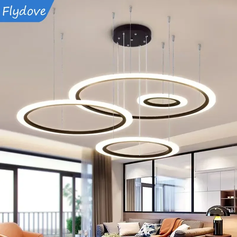 New Living Room Simple Modern LED Pendant Light Creative Personality Circular Hall Dining Room Bedroom Household Light
New Living Room Simple Modern LED Pendant Light Creative Personality Circular Hall Dining Room Bedroom Household Light