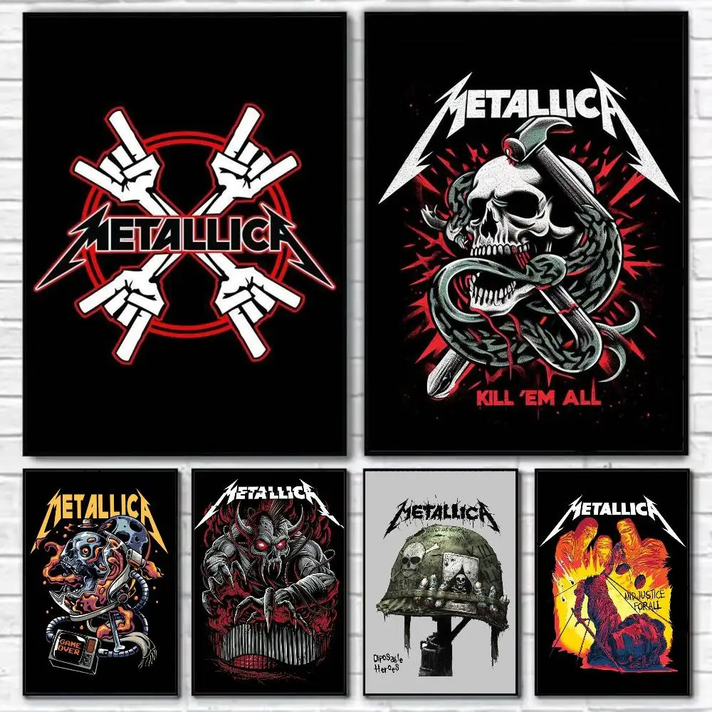 LOGO M-METALLICA Band Cartoon Cute Poster Self-adhesive Art Waterproof Paper Sticker Coffee House Bar Room Wall Decor
LOGO M-METALLICA Band Cartoon Cute Poster Self-adhesive Art Waterproof Paper Sticker Coffee House Bar Room Wall Decor