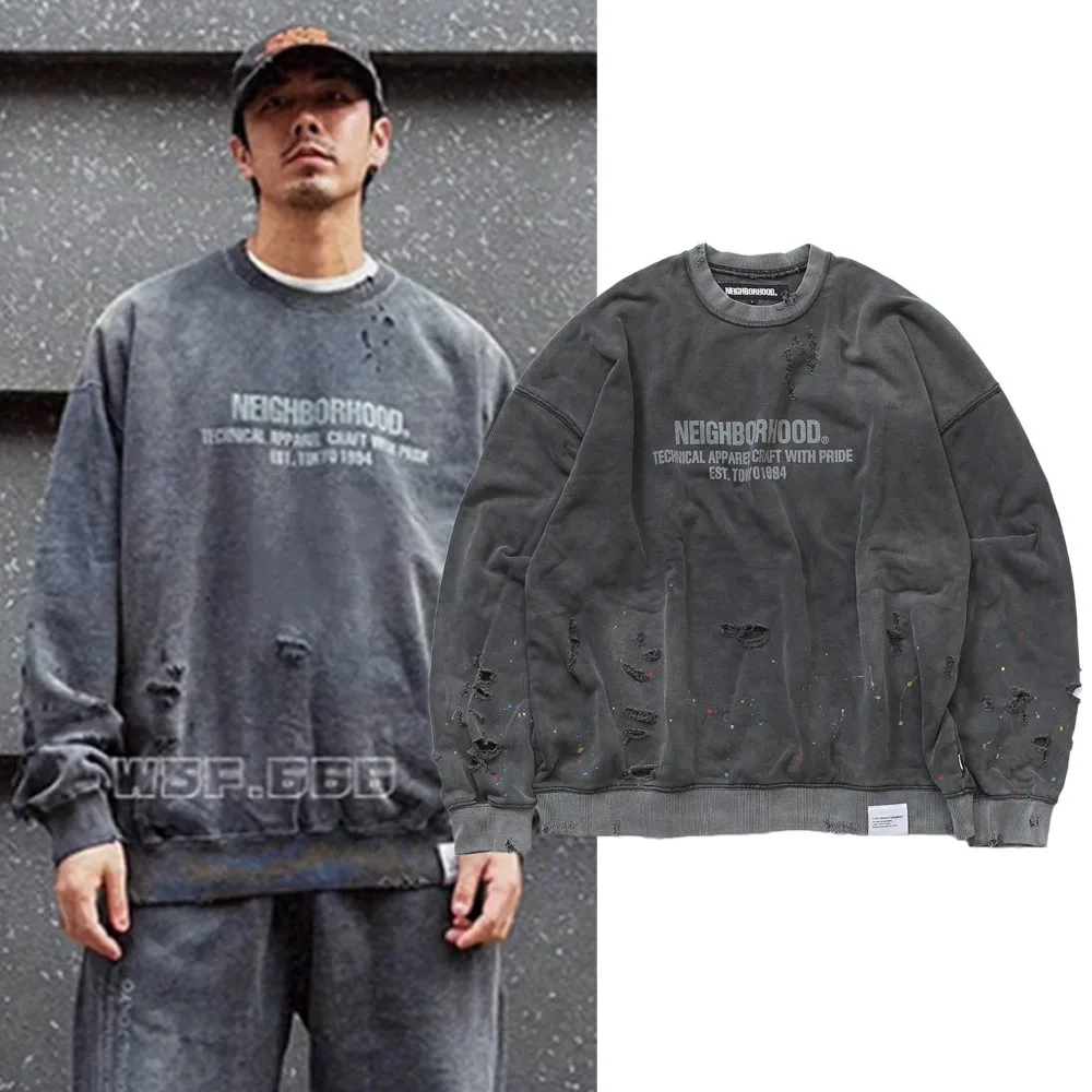 Japanese Fashion Vintage Pullover Destroys Washed and Worn Loose Round Neck Sweatshirts
Japanese Fashion Vintage Pullover Destroys Washed and Worn Loose Round Neck Sweatshirts
