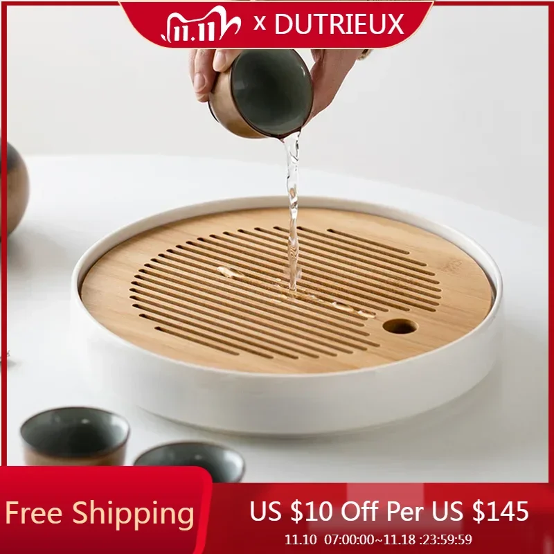 Round Serving Tea Tray Chinese Japanese Nordic Rustic Leather Storage Wooden Tea Tray Fruit Luxury Dining Bandejas Home Products
Round Serving Tea Tray Chinese Japanese Nordic Rustic Leather Storage Wooden Tea Tray Fruit Luxury Dining Bandejas Home Products
