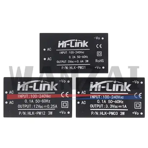 1 adet HLK-PM01 HLK-PM03 HLK-PM12 AC-DC 220V mini güç kaynağı modülü, akıllı ev anahtarı güç kaynağı modülü