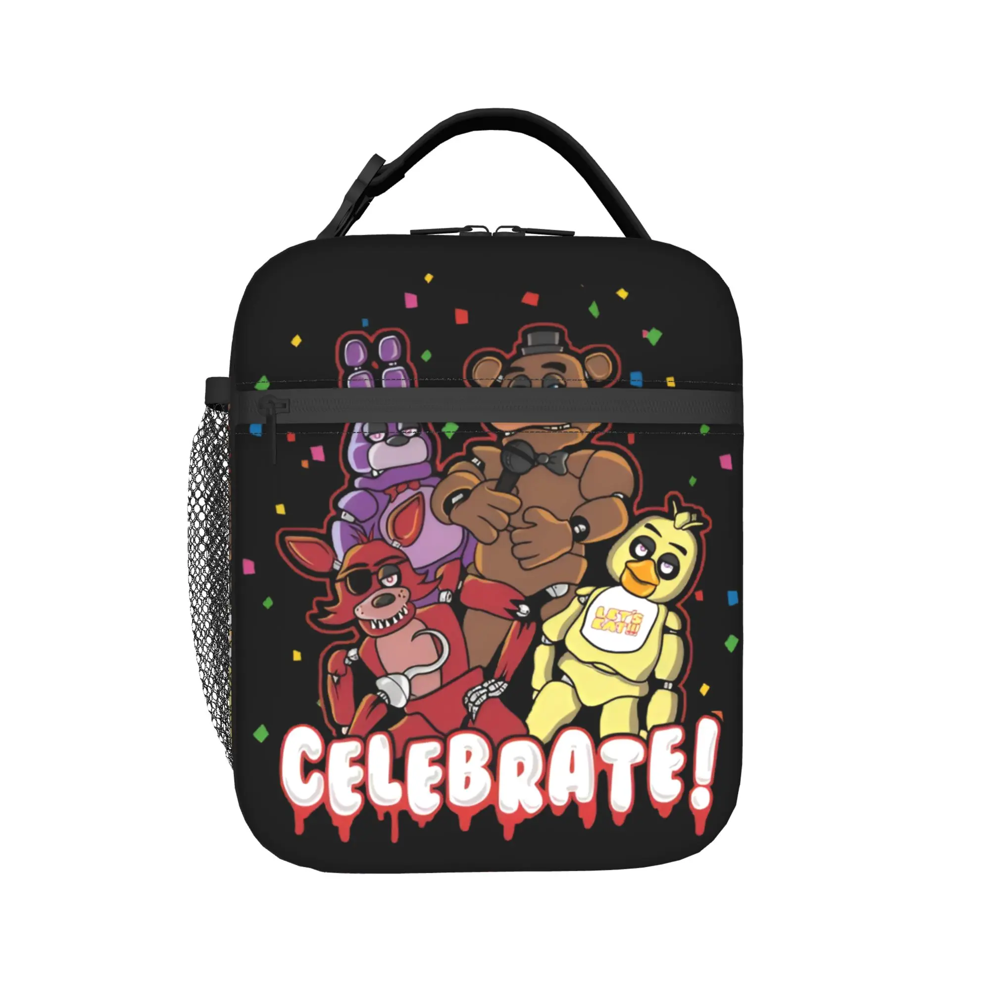 Custom FNAF At Freddys Insulated Lunch Bag Portable Adventure Survival Horror Game Cooler Thermal Lunch Box Office Work School
Custom FNAF At Freddys Insulated Lunch Bag Portable Adventure Survival Horror Game Cooler Thermal Lunch Box Office Work School