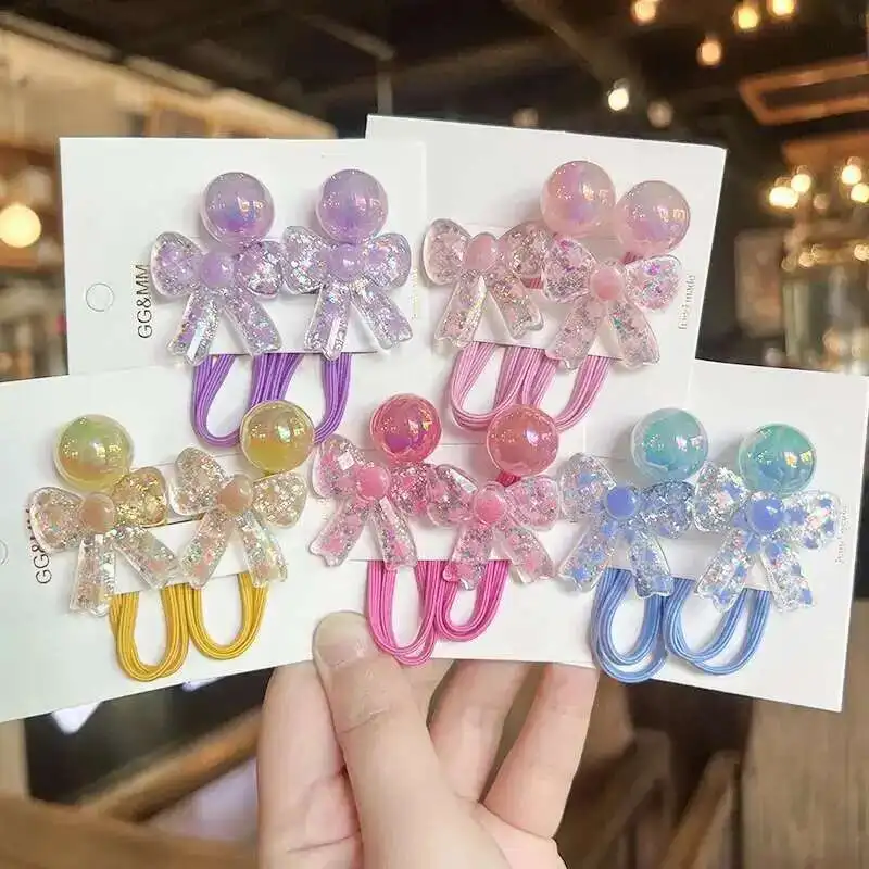 2 Pieces New Colorful Shiny Bow Tie Princess Cute Headwear Kids Elastic Hair Bands Children Hair Ropes Girls Hair Accessories
2 Pieces New Colorful Shiny Bow Tie Princess Cute Headwear Kids Elastic Hair Bands Children Hair Ropes Girls Hair Accessories