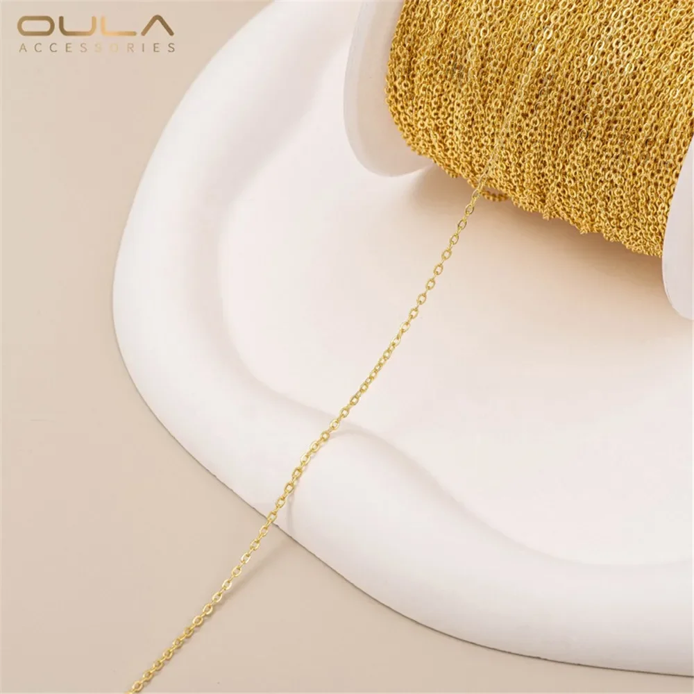 14K Gold-Color Plated O-Shaped Chain Extension DIY Necklace Bracelet Material with Tassels Fine Chain Accessory
14K Gold-Color Plated O-Shaped Chain Extension DIY Necklace Bracelet Material with Tassels Fine Chain Accessory