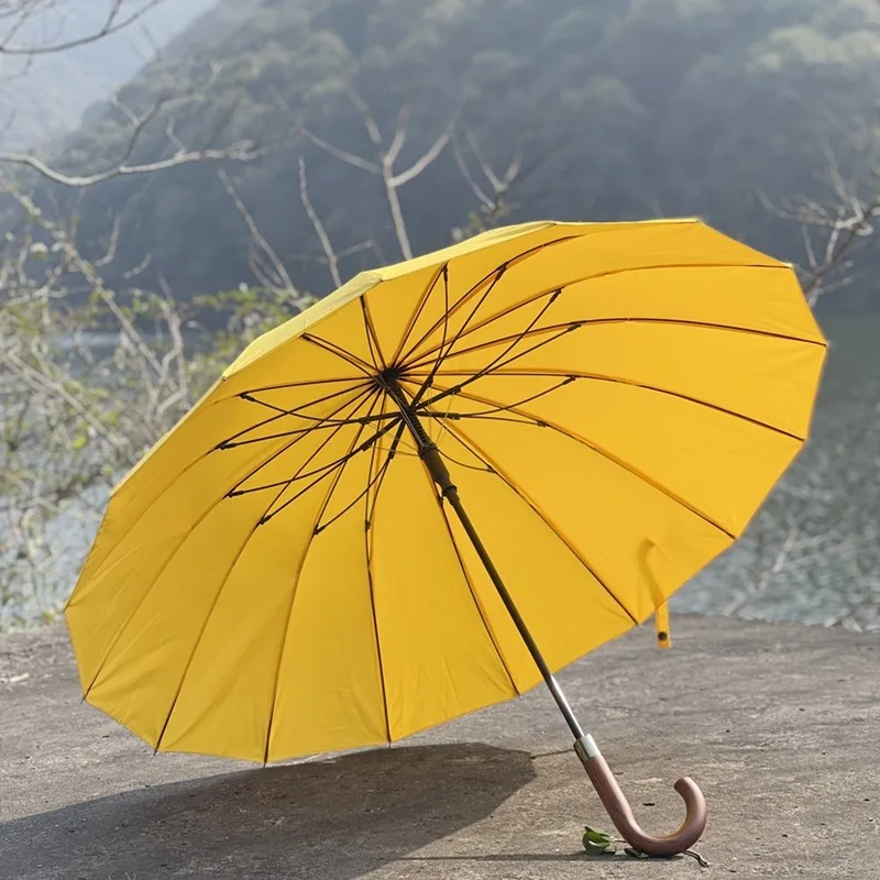 16-Bone Upgraded Strong Windproof Double-Layer Umbrella, Solid Wood Handle, Automatic Long-Handled Umbrella for Outdoors
16-Bone Upgraded Strong Windproof Double-Layer Umbrella, Solid Wood Handle, Automatic Long-Handled Umbrella for Outdoors