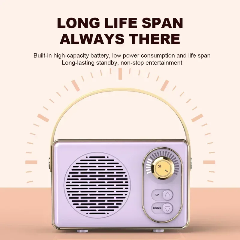Cute Mini Speaker with FM Radio Portable Wireless Speaker with TWS Music Player Hifi Stereo TF USB Retro Bluetooth Speaker
Cute Mini Speaker with FM Radio Portable Wireless Speaker with TWS Music Player Hifi Stereo TF USB Retro Bluetooth Speaker