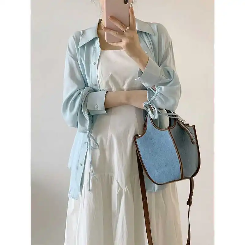 Faionable Denim Buet Bag Women's Handbag oulder Crossbody Bag Soft Handle Casual Leisure Tote Bag Polyester
Faionable Denim Buet Bag Women's Handbag oulder Crossbody Bag Soft Handle Casual Leisure Tote Bag Polyester