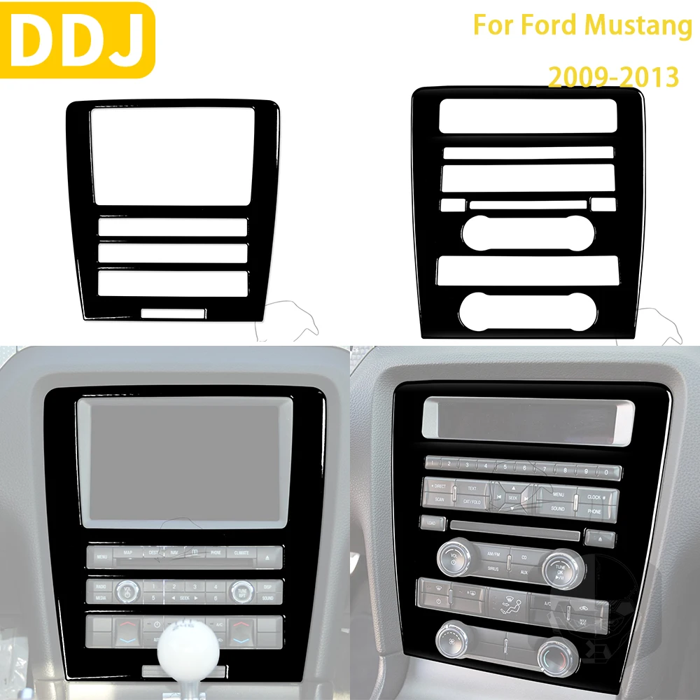 Аксессуары для Ford Mustang 2009-2013, автомобильная пластиковая черная интерьерная панель управления навигацией, декоративная наклейка для CD радио
Аксессуары для Ford Mustang 2009-2013, автомобильная пластиковая черная интерьерная панель управления навигацией, декоративная наклейка для CD радио