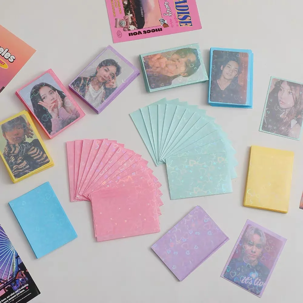 INS 50PCS Idol Card Sleeves Korean Stationery Flat Mouth Card Film Idol Card Protective Cover Bag Card Storage Bag Solid Classic
INS 50PCS Idol Card Sleeves Korean Stationery Flat Mouth Card Film Idol Card Protective Cover Bag Card Storage Bag Solid Classic