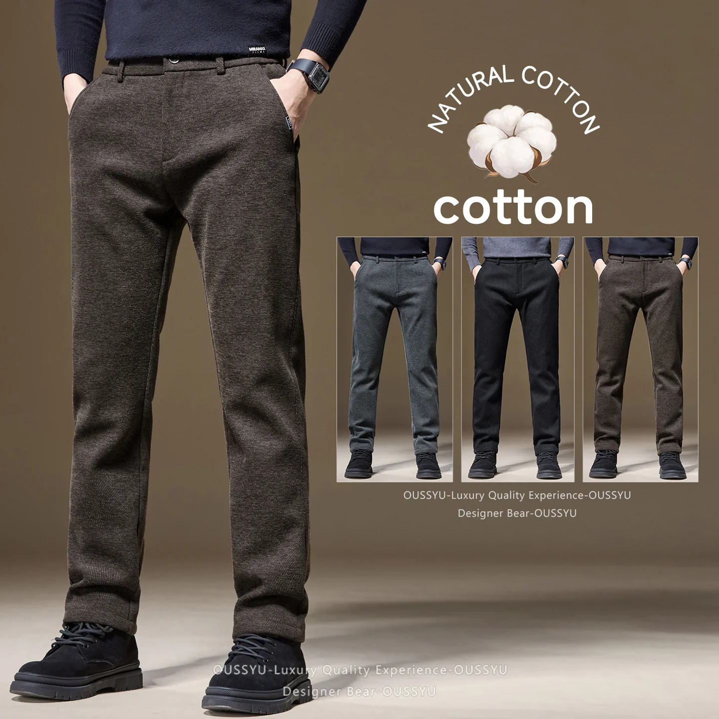 Brand Clothing Men's Autumn Winter Business Casual Pants Joggers Slim Straight Trousers Long Pants for Man Work Wear Brown
Brand Clothing Men's Autumn Winter Business Casual Pants Joggers Slim Straight Trousers Long Pants for Man Work Wear Brown