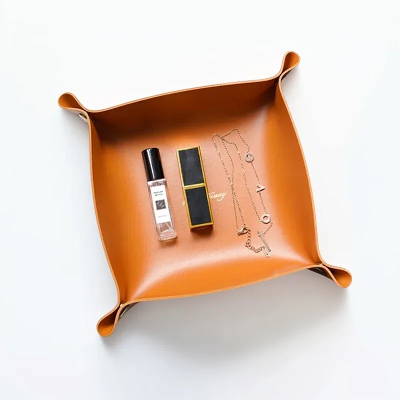 Scandinavian Style Leather Storage Tray Desktop Organizer Key Jewelry Cosmetic Organizer Folding Storage Box Home Decoration
Scandinavian Style Leather Storage Tray Desktop Organizer Key Jewelry Cosmetic Organizer Folding Storage Box Home Decoration