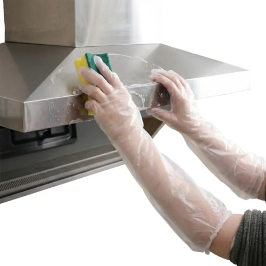 10Pcs Long Sleeve Cleaning Gloves Dressing Gutting Gloves Plastic Arm Shoulder Length 17.72inch Reusable and Waterproof Protect
10Pcs Long Sleeve Cleaning Gloves Dressing Gutting Gloves Plastic Arm Shoulder Length 17.72inch Reusable and Waterproof Protect