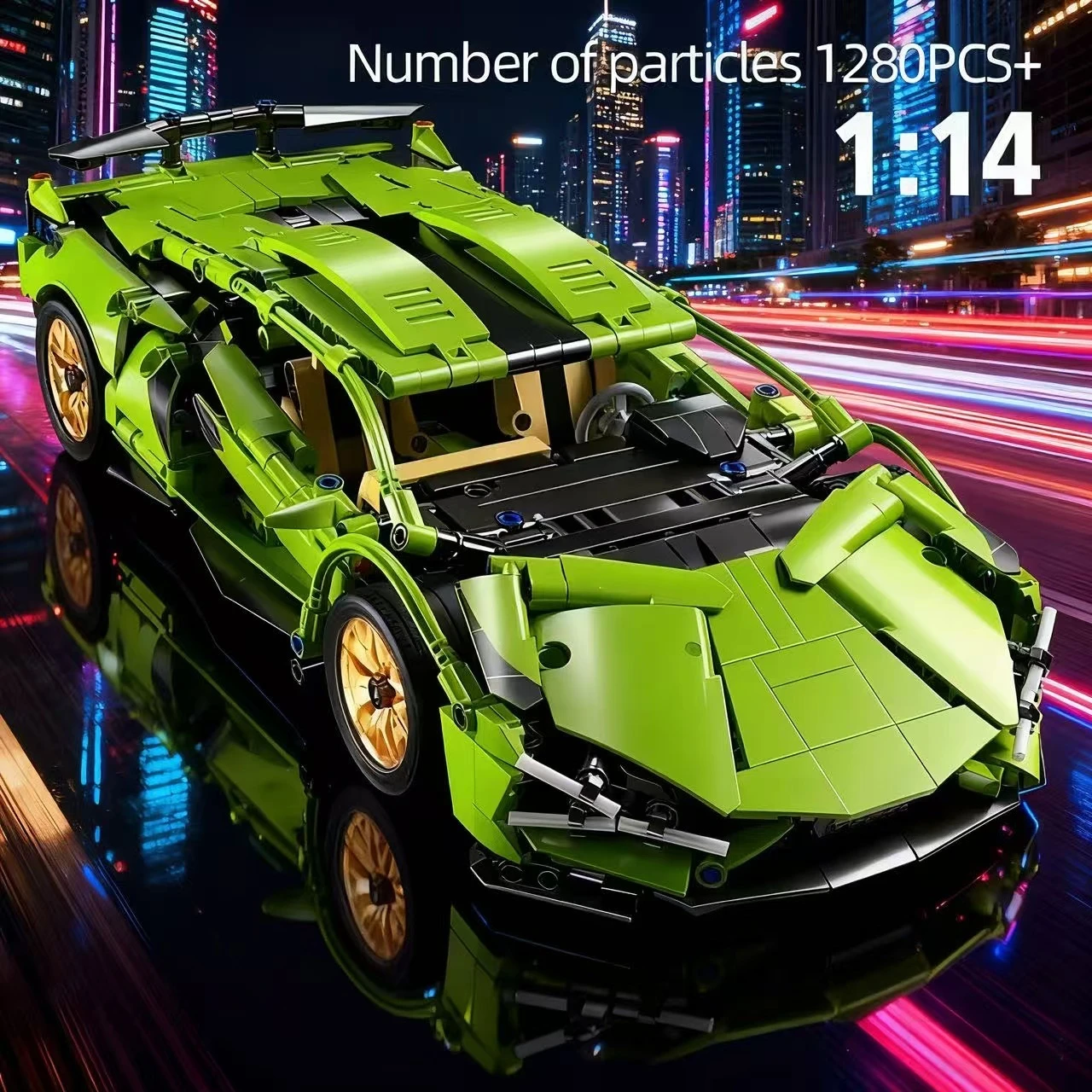 Super sports car, technical sports vehicle, 1280 pieces of model building blocks, assembling toy,Children's adult gifts.
Super sports car, technical sports vehicle, 1280 pieces of model building blocks, assembling toy,Children's adult gifts.