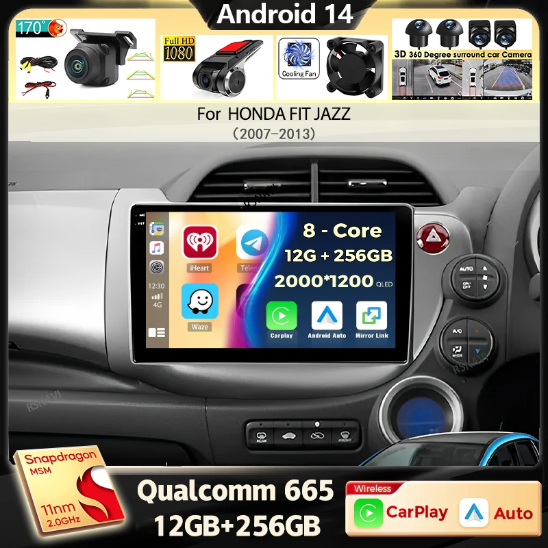 Android 14 Carplay Car Radio For HONDA FIT JAZZ 2007 - 2013 Navigation Multimedia Player Stereo 5gWiFi+4G BT DVD Head Unit auto
Android 14 Carplay Car Radio For HONDA FIT JAZZ 2007 - 2013 Navigation Multimedia Player Stereo 5gWiFi+4G BT DVD Head Unit auto