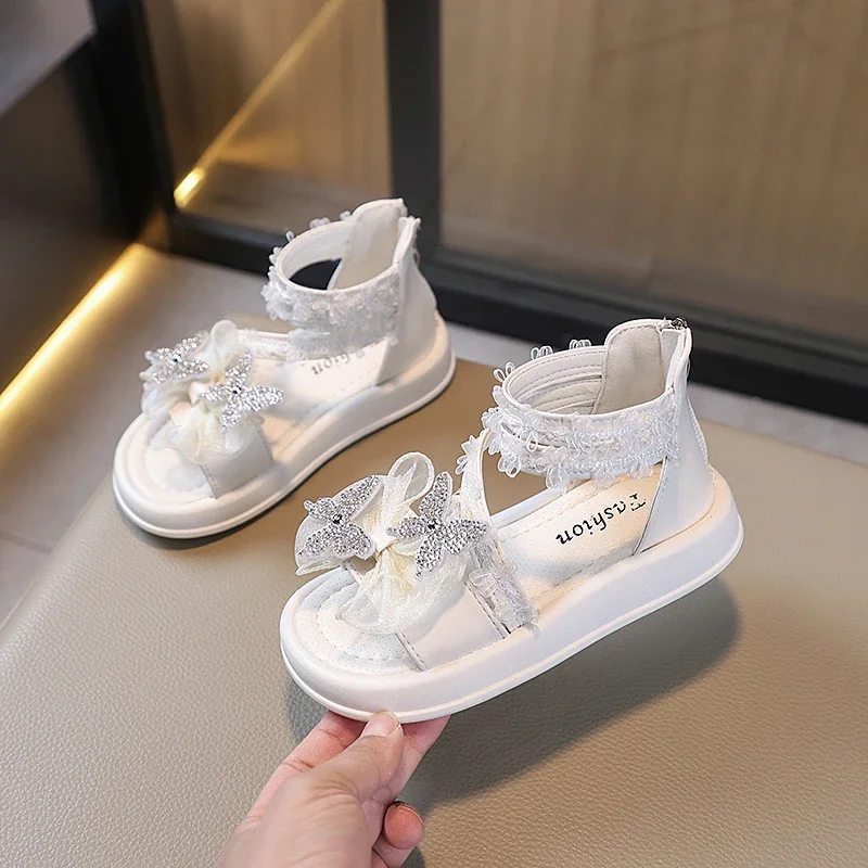 Children's Roman Sandals 2025 Summer New Rhinestone Butterfly Girls' Princess Shoes Soft Soled Non Slip Kid's Casual Beach Shoes
Children's Roman Sandals 2025 Summer New Rhinestone Butterfly Girls' Princess Shoes Soft Soled Non Slip Kid's Casual Beach Shoes