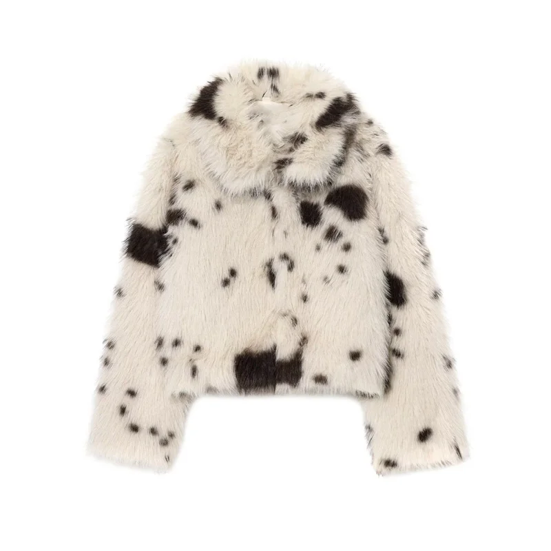 Women's Jacket 2025 Autumn New Style Cow Print Long-Sleeve Faux Fur Warm Coat Casual Fashion High-End Temperament
Women's Jacket 2025 Autumn New Style Cow Print Long-Sleeve Faux Fur Warm Coat Casual Fashion High-End Temperament