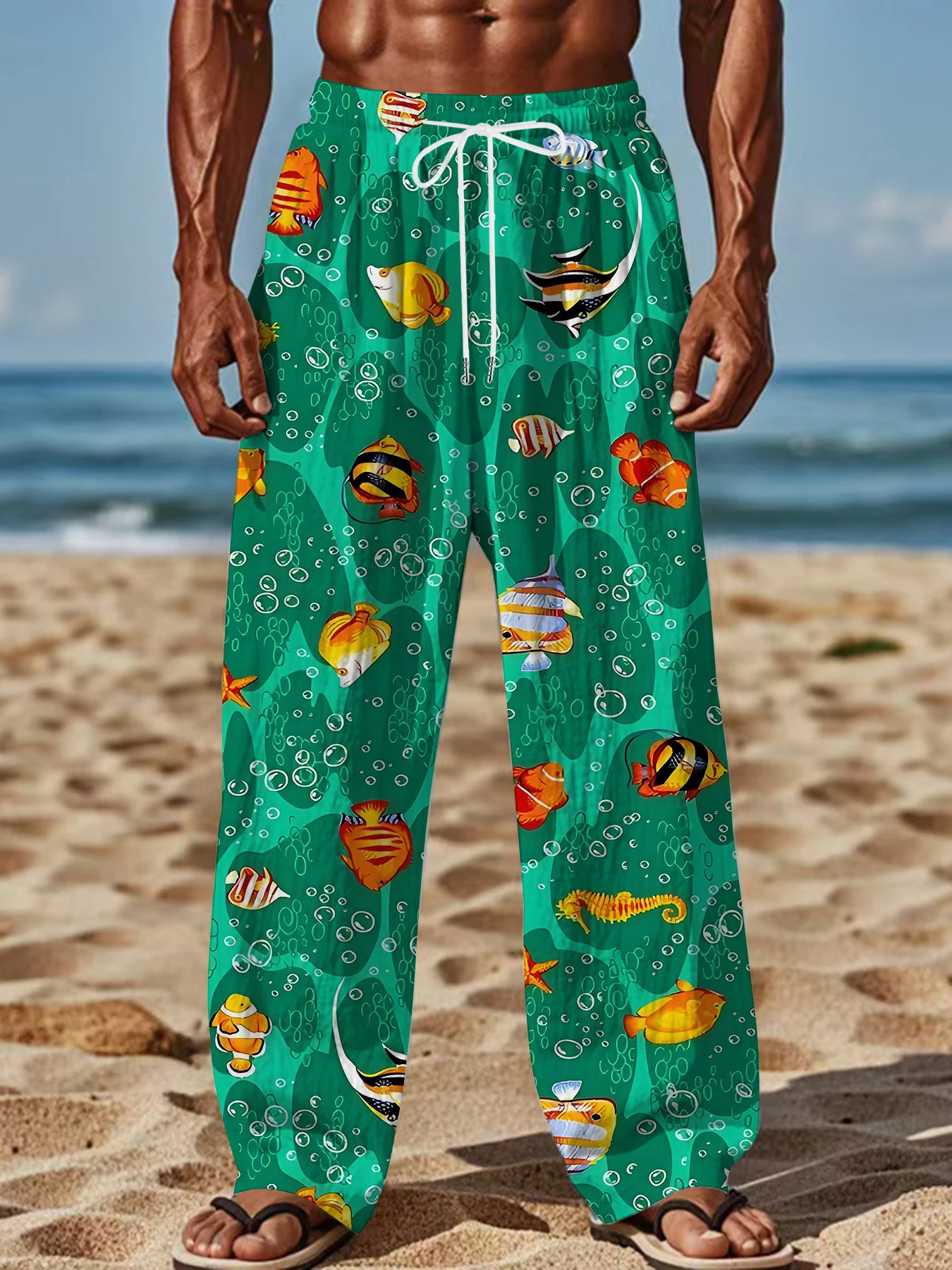 2026 Men's Printed Straight Leg Pants Vibrant Abstract Design Drawstring Waist Loose Fit Summer Beach Casual Fashion Pants
2026 Men's Printed Straight Leg Pants Vibrant Abstract Design Drawstring Waist Loose Fit Summer Beach Casual Fashion Pants