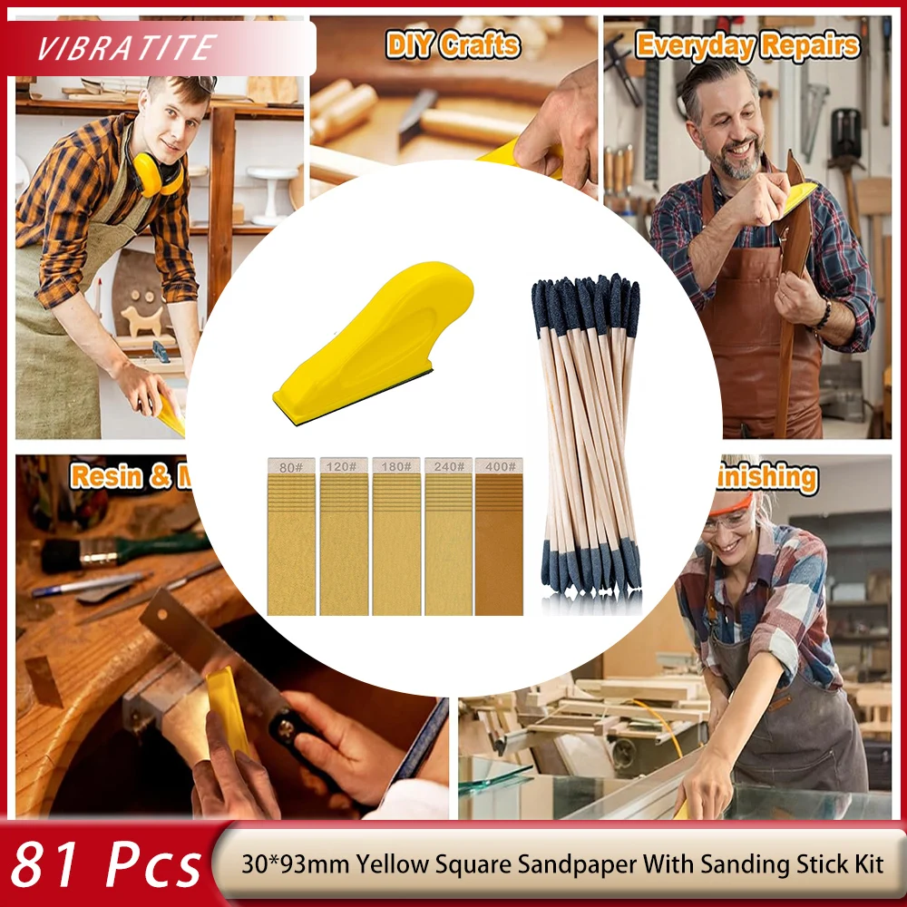 30x93 мм, 50 шт., квадратная желтая наждачная бумага с мини-набором микрошлифовальных блоков для полировки дерева своими руками, удаления заусенцев (40-1000 зерен)
30x93 мм, 50 шт., квадратная желтая наждачная бумага с мини-набором микрошлифовальных блоков для полировки дерева своими руками, удаления заусенцев (40-1000 зерен)