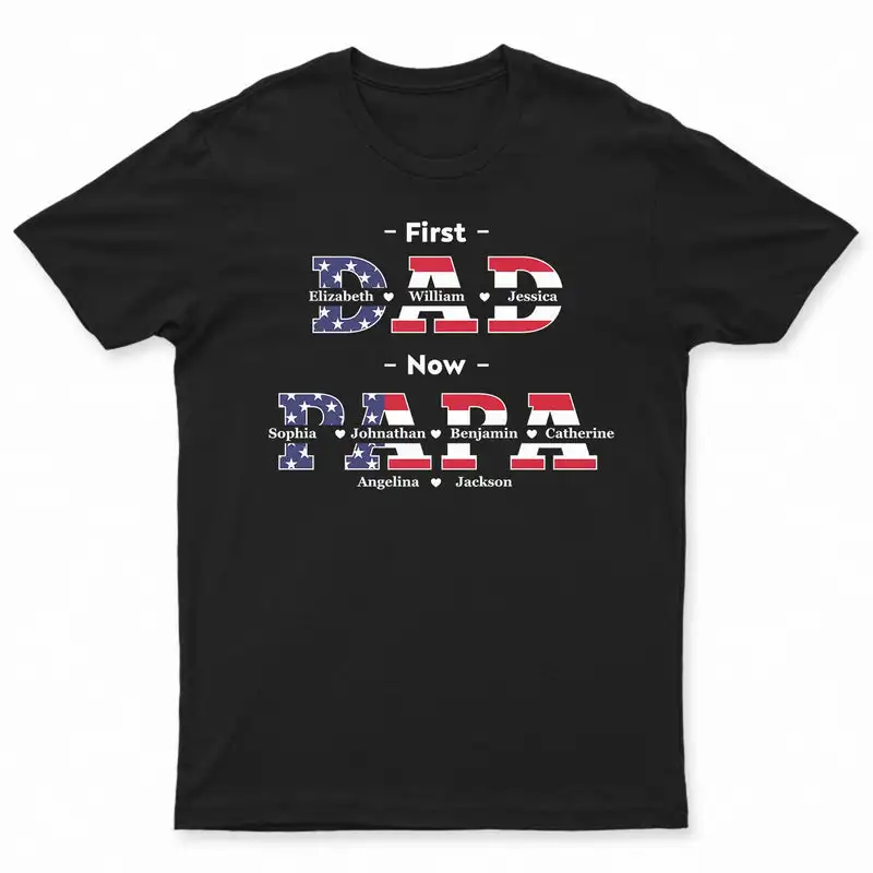 Personalized Father Day Gift T-Shirt Men Design Your Name Family Matching Shirts USA Flag Graphic Gift For Grandpa Grandfather
Personalized Father Day Gift T-Shirt Men Design Your Name Family Matching Shirts USA Flag Graphic Gift For Grandpa Grandfather