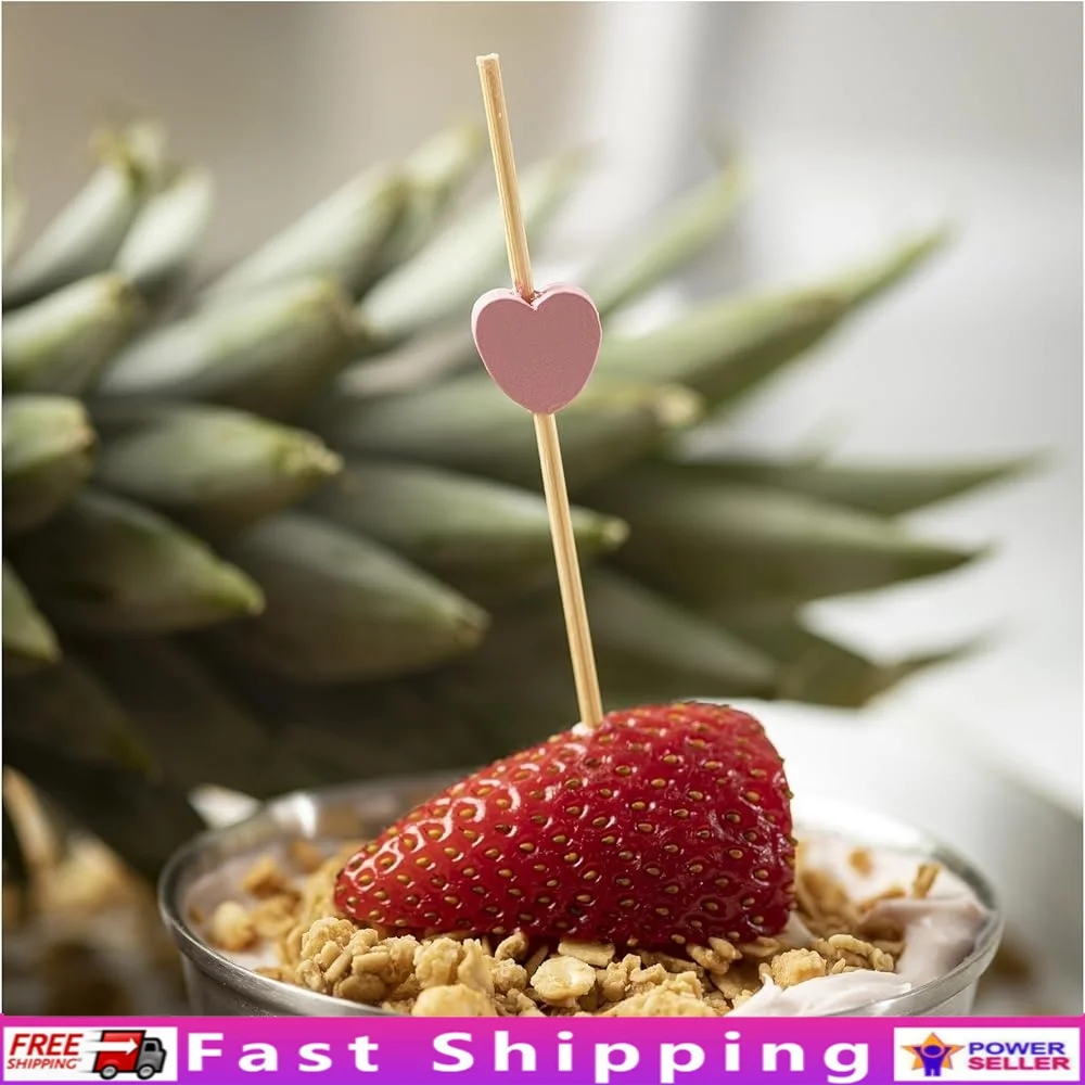Decorative Pink Heart Cocktail Picks Bamboo Pinewood Skewers 4.5 Inch Length 100 Pack Ideal Parties Weddings Appetizers
Decorative Pink Heart Cocktail Picks Bamboo Pinewood Skewers 4.5 Inch Length 100 Pack Ideal Parties Weddings Appetizers