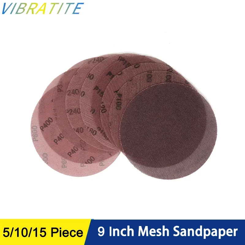 5/10/15 Pcs 9 Inch Mesh Sandpaper Abrasive Dust Free Anti Clogging Net Sandpaper Hook and Loop for Wood Drywall Car Polishing
5/10/15 Pcs 9 Inch Mesh Sandpaper Abrasive Dust Free Anti Clogging Net Sandpaper Hook and Loop for Wood Drywall Car Polishing