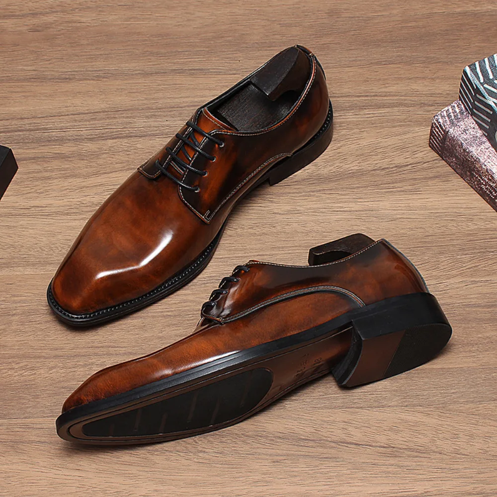 Genuine Leather Mens Formal Dress Shoes Breathable British Style Pointed Toe Lace Up Casual Business Leather Shoes for Men
Genuine Leather Mens Formal Dress Shoes Breathable British Style Pointed Toe Lace Up Casual Business Leather Shoes for Men