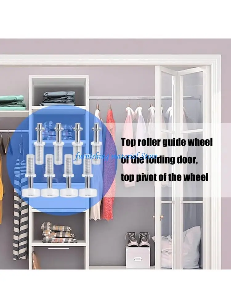 Y5GD 8Pcs Bifold Cabinet Door Top Guide Wheel Pivots Hinge for Folding Pocket Door
Y5GD 8Pcs Bifold Cabinet Door Top Guide Wheel Pivots Hinge for Folding Pocket Door