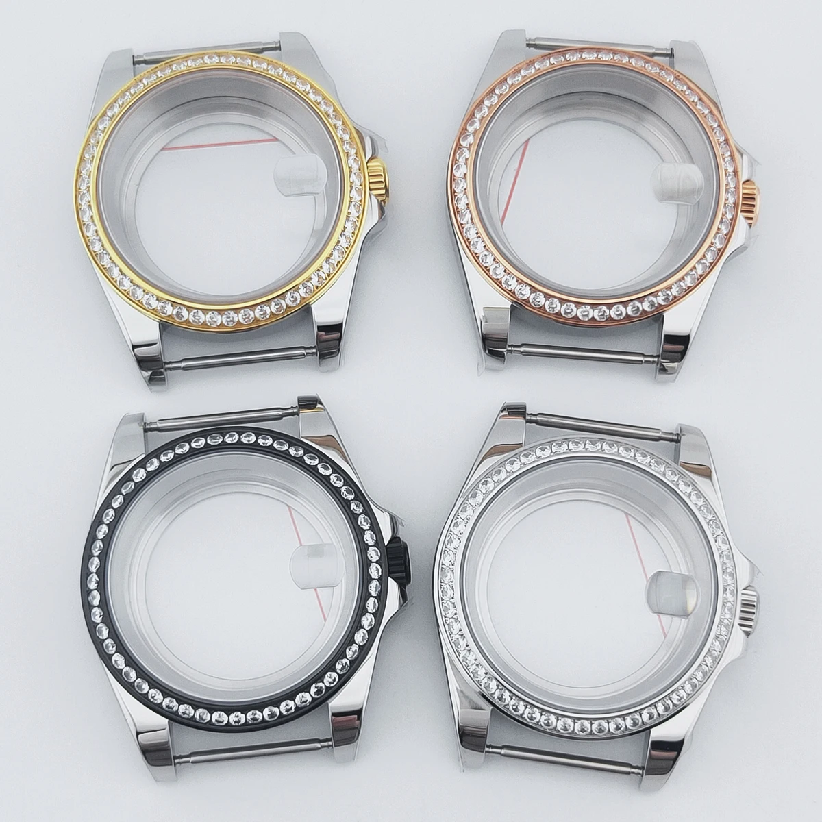 39mm Watch Case Diamonds Bezel See-through Back Mod Parts NH34 NH35 NH36 NH38 NH39 NH70 NH72 ETA2824 PT5000 Movement
39mm Watch Case Diamonds Bezel See-through Back Mod Parts NH34 NH35 NH36 NH38 NH39 NH70 NH72 ETA2824 PT5000 Movement