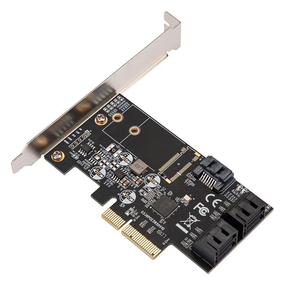 Плата расширения PCIE3.0 на SATA3.0, 5-портовый адаптер для твердотельного накопителя, чип JMB585, Бесплатный диск, 5 дисков SSD, мягкий массив
Плата расширения PCIE3.0 на SATA3.0, 5-портовый адаптер для твердотельного накопителя, чип JMB585, Бесплатный диск, 5 дисков SSD, мягкий массив