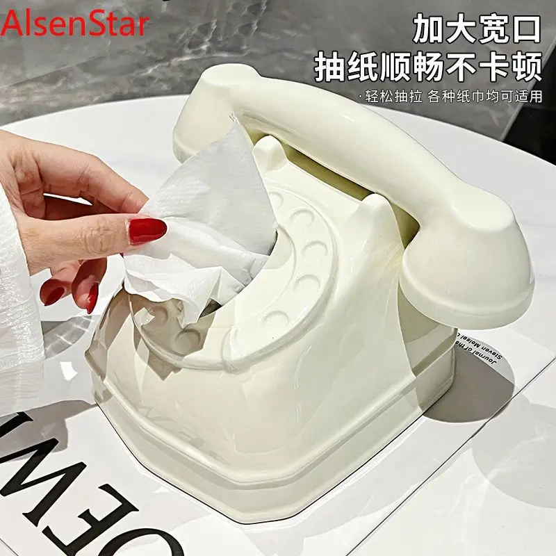 Personality Retro Telephone Tissue Box Creative Living Room Coffee Table Desktop Decoration Ornament Home Paper Storage Box
Personality Retro Telephone Tissue Box Creative Living Room Coffee Table Desktop Decoration Ornament Home Paper Storage Box
