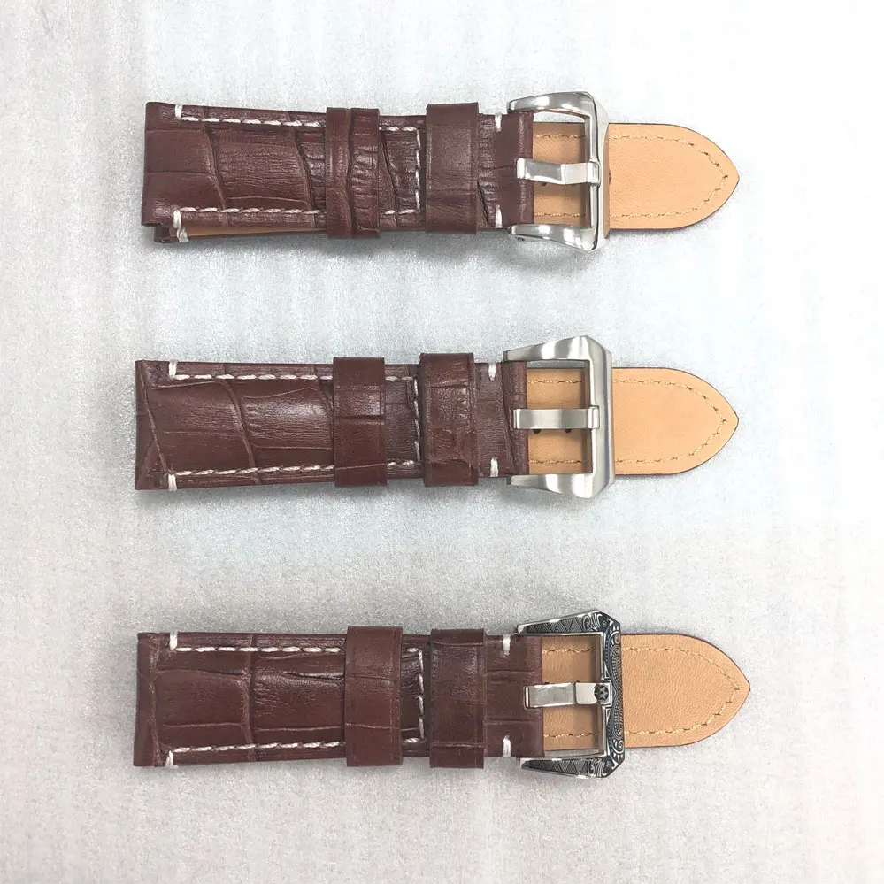 New Fashion Brown Leather Watchbands 24mm Watch Strap Stainless Steel Buckle/Flying Carved Surface Buckle Wristwatch band
New Fashion Brown Leather Watchbands 24mm Watch Strap Stainless Steel Buckle/Flying Carved Surface Buckle Wristwatch band