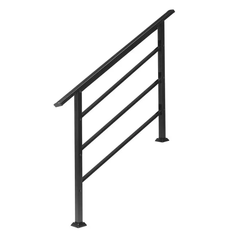 Matte Black, 1-4 Step Adjustable Straight Handrail, Courtyard Staircase Handrail
Matte Black, 1-4 Step Adjustable Straight Handrail, Courtyard Staircase Handrail