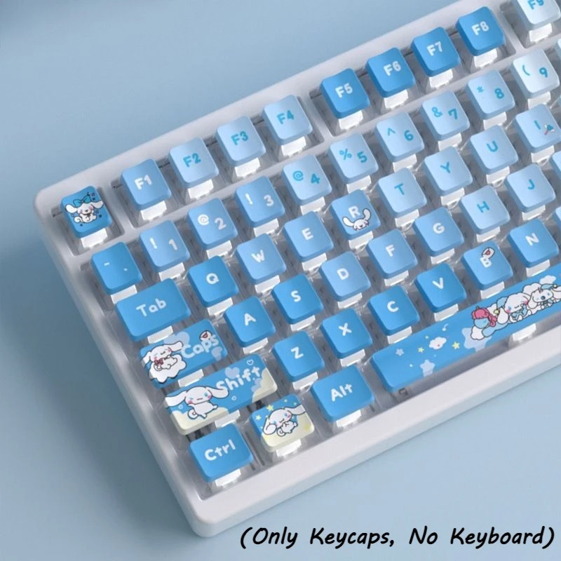 120 Key Kawaii Cinnamoroll Keycap Set For Mechanical Keyboard PBT Material Dye-Sublimation Process Four-Sided Transparent Keycap
120 Key Kawaii Cinnamoroll Keycap Set For Mechanical Keyboard PBT Material Dye-Sublimation Process Four-Sided Transparent Keycap